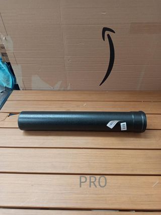 TUBO MH 80 x 500, Cm ACERO SIMPLE VITRIFICADO NEGRO PELLET/BIOMASA