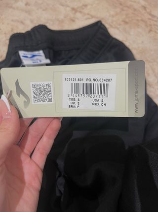 pantalones Joma negros, nuevo con etiquetas