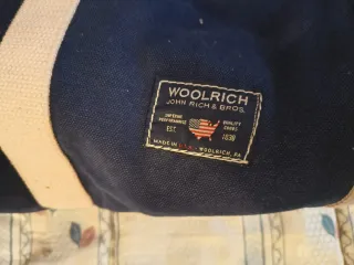 Borsa grande Woolrich blu e bordeaux