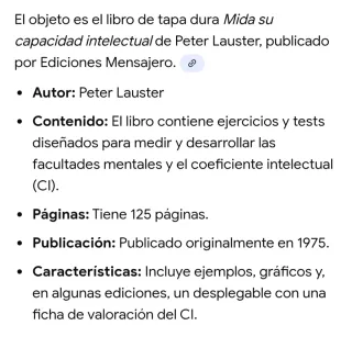 Mida su capacidad intelectual