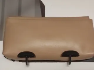 Cartera de mano, piel , beige