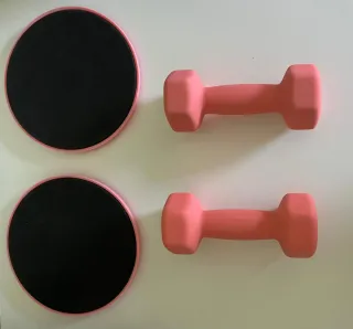 Mancuernas y sliders pilates