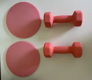 Mancuernas y sliders pilates