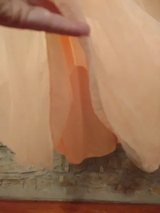 Falda larga  MAXI TUL CORAL/ Melocotón