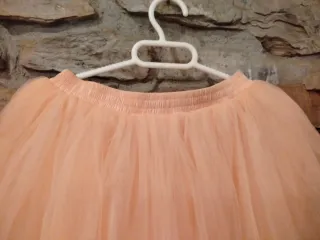 Falda larga  MAXI TUL CORAL/ Melocotón