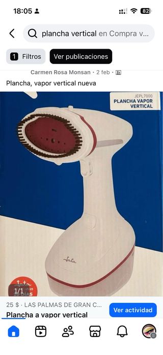 Plancha a vapor vertical