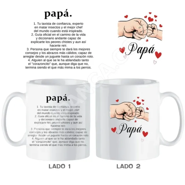 Taza  día del padre papa regalo barata personaliza