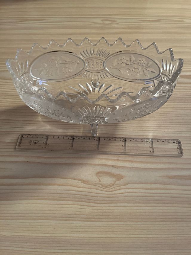 Centro de mesa cristal tallado