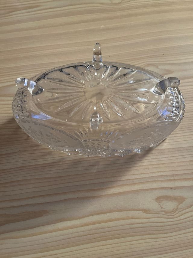 Centro de mesa cristal tallado