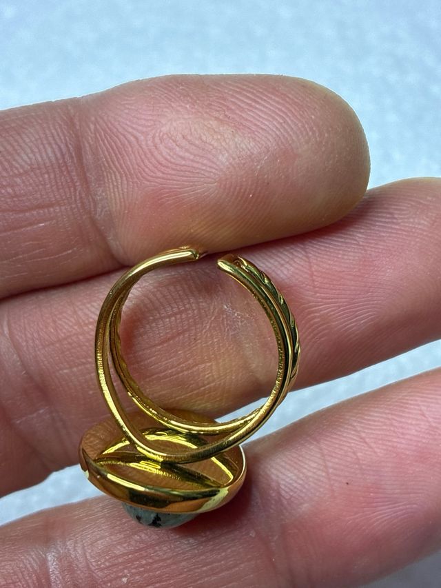 Anillo turquesa africana acero