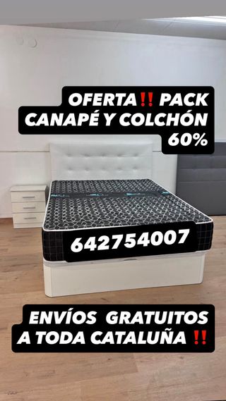 Canapé y colchón oferta 60%