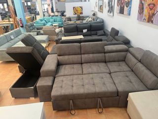 Sofá Cama Rinconera Familiar con Arcón