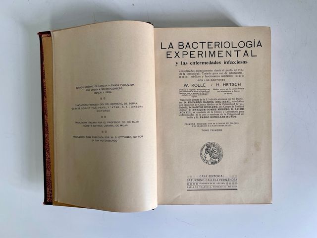 LA BACTERIOLOGÍA EXPERIMENTAL tomos 1 & 2