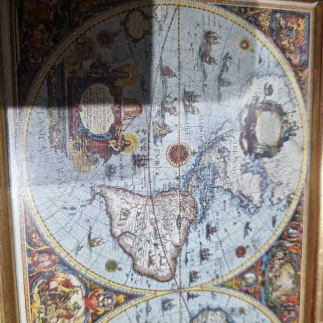 Reproducción Mapamundi Histórico 1594 - Cuadro