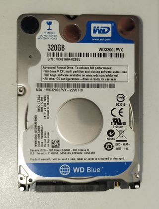 Disco HDD 320GB 2.5" WD