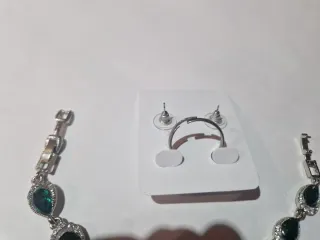 Set di gioielli in rodio e cristallo