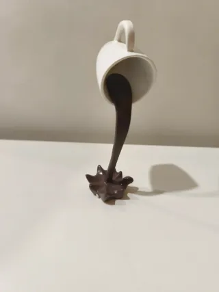 Chávena Branco Com Café Decoração Premium