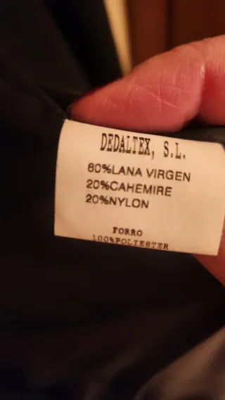 Abrigo de lana Virgen y Cashmere