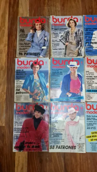 Revista burda 12 números AÑO 1986