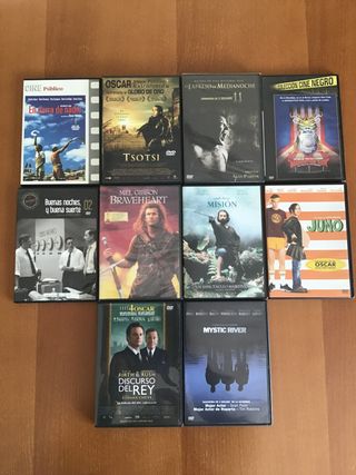 Lote 10 DVDs Películas Ganadoras del Óscar