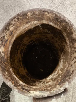 Olla de leche de 50 litros de hierro muy antigua