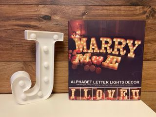 Letra J con luces 25cm