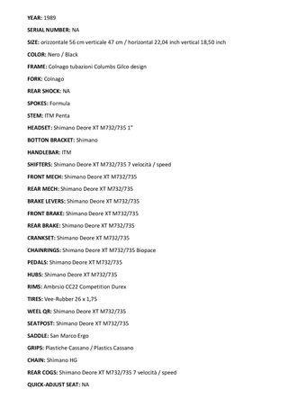 COLNAGO MASTER ANNO 1989
