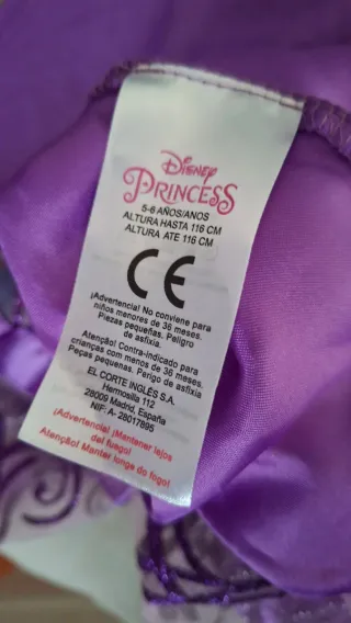 Disfraz de princesa niña