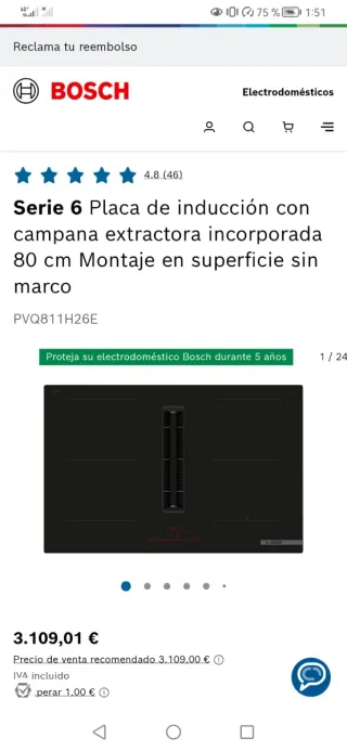 Placa Inducción Bosch Serie 6  última und