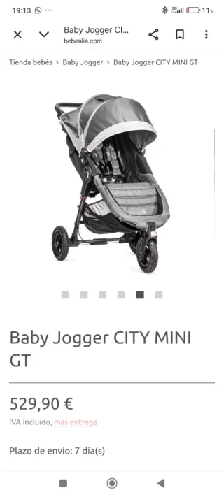 Carrito Baby Jogger mini city gt. Buen estado