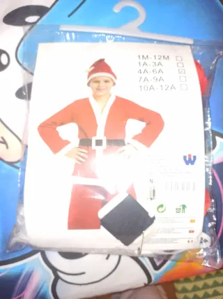 Disfraz papá Noel. 4-6 años.