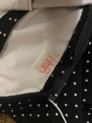 Traje flamenca negro con lunares blanco