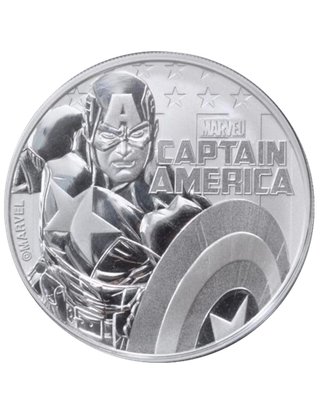 TUVALU 2019 CAPITAN AMERICA. 1 Onza de plata