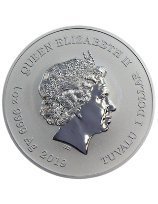 TUVALU 2019 CAPITAN AMERICA. 1 Onza de plata
