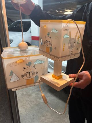 Lampara de techo infantil mas lampara de mesita