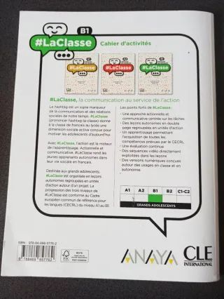 La classe niveau B1 élève - Anaya