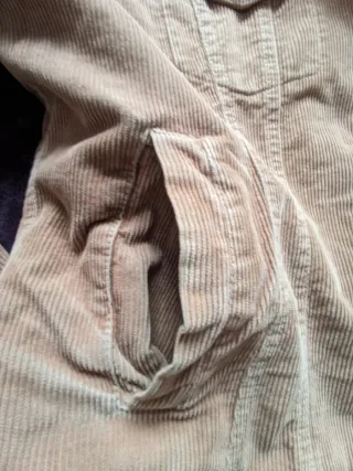 Cazadora mujer de pana marrón claro con borreguito