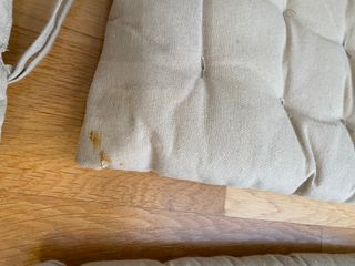 Set di 4 cuscini per sedia beige 40x40cm