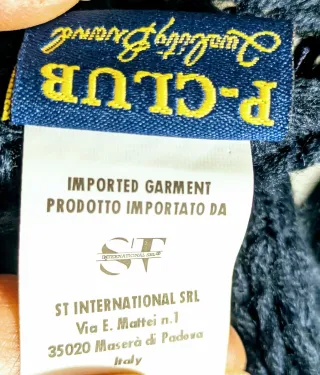 Sciarpa Blu Notte a Trecce - Stile "Polo" - P-CLUB