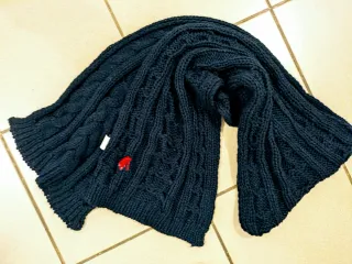 Sciarpa Blu Notte a Trecce - Stile "Polo" - P-CLUB