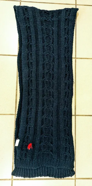 Sciarpa Blu Notte a Trecce - Stile "Polo" - P-CLUB