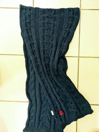 Sciarpa Blu Notte a Trecce - Stile "Polo" - P-CLUB