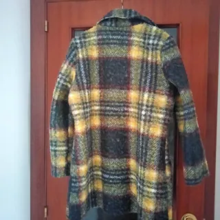 Abrigo Escocés Rizado