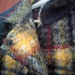 Abrigo Escocés Rizado