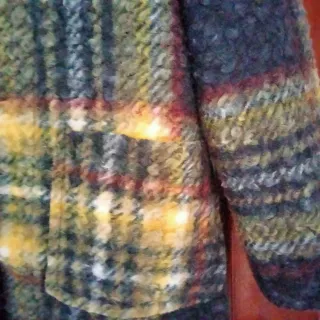 Abrigo Escocés Rizado