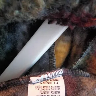 Abrigo Escocés Rizado