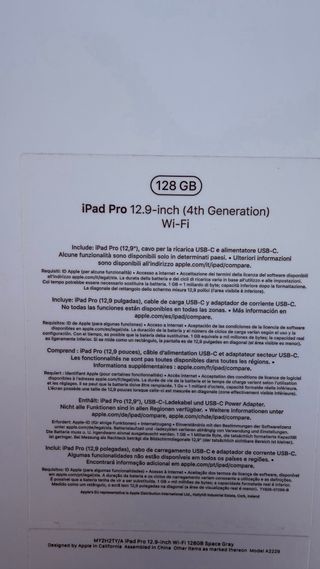 iPad Pro 12,9 4ª generazione