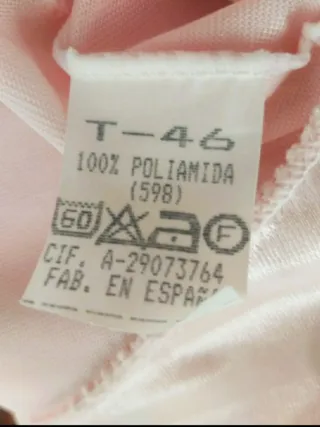 Camisón satinado rosa a rayas