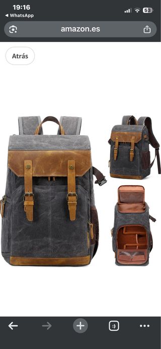 Zaino fotografico retrò per fotocamera reflex