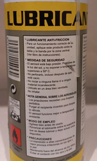 Lubricante Anti-Fricción Spray BH Fitness 400ml.